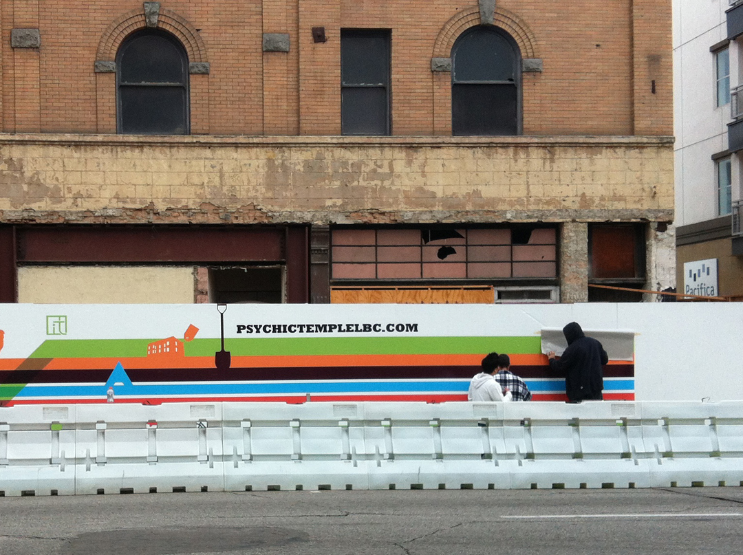 Psychic Temple Fence Mural Installation