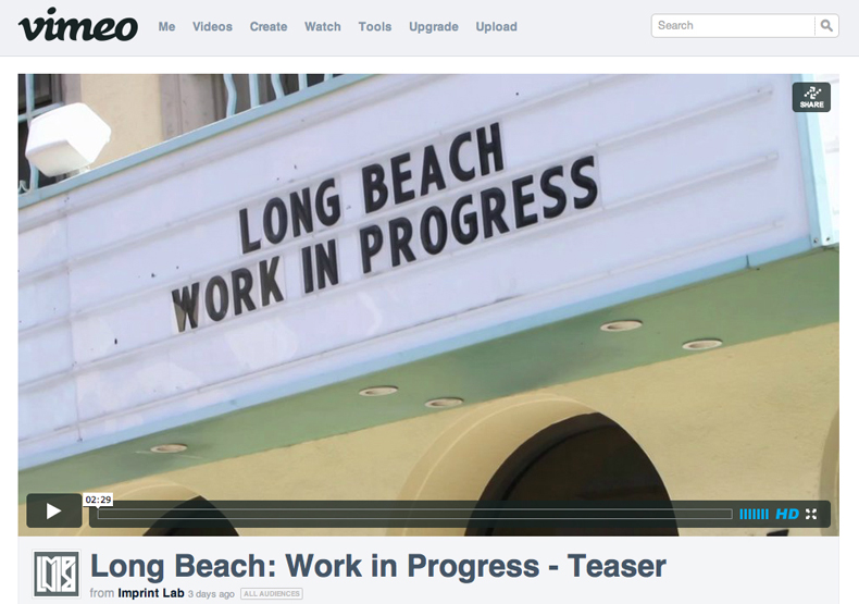 Long Beach: Work in Progress – Video 1